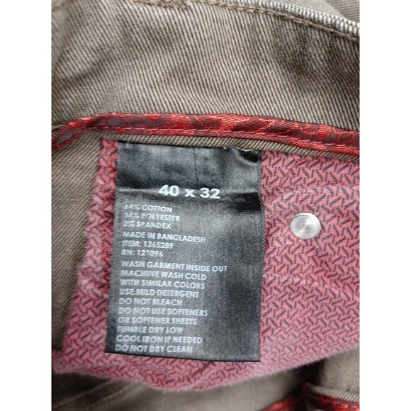 english laundry Chino pants Regular 40x32 Brown Straight Leg Flat Front Preppy - Picture 8 of 9